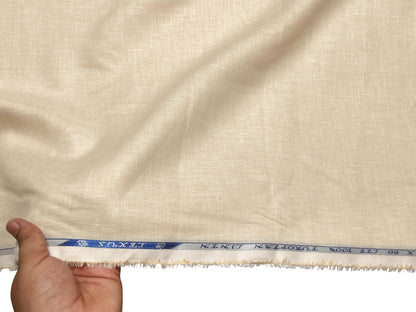 100% Pure European Linen 60 LEA Shirting Fabric (Peach, Plain Weave)