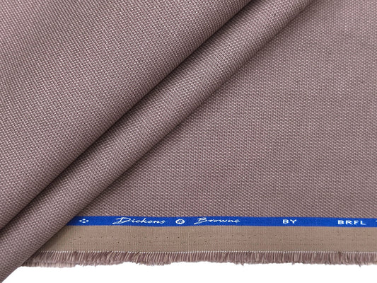 Dickens And Browne 100% Cotton Stretched Textured Suiting Fabric (Dusty Mauve, Textured)