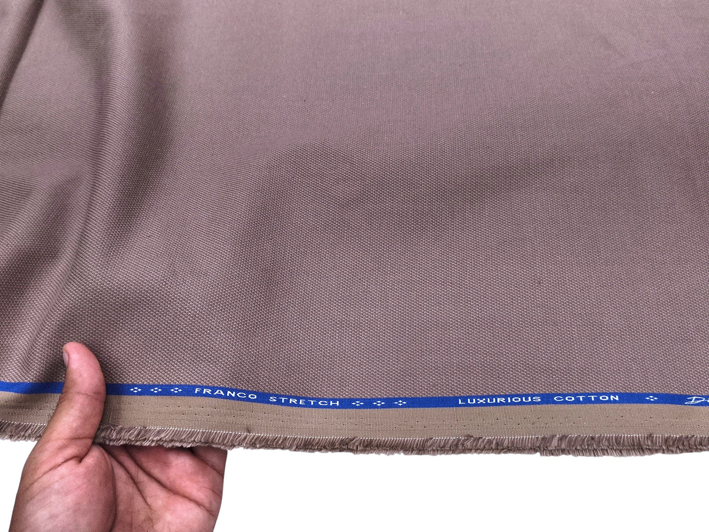 Dickens And Browne 100% Cotton Stretched Textured Suiting Fabric (Dusty Mauve, Textured)