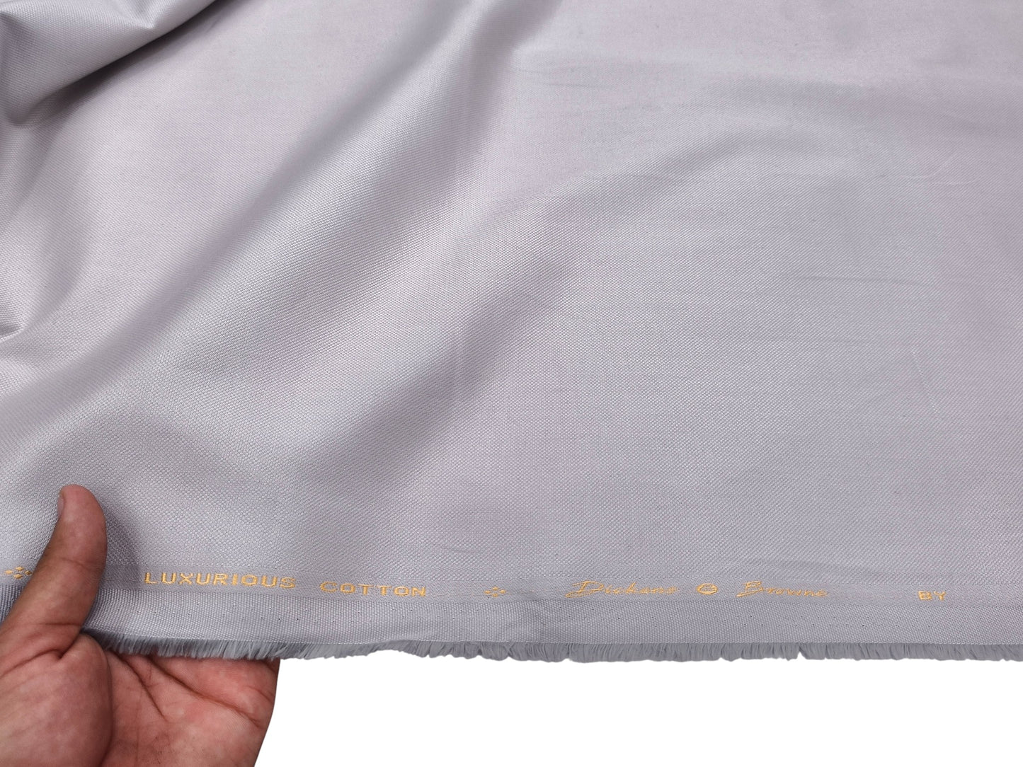 Dickens And Browne Raptor 100% Cotton Stretched Textured Suiting Fabric (Silver Grey, Textured)