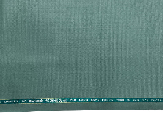 Raymond Luxolite 70% Wool Super 120s Suiting Fabric (Pastel Green, Patterned)