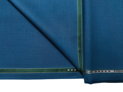 Raymond Styleford 70% Wool Super 130s Suiting Fabric (Teal Blue, Plain Weave)