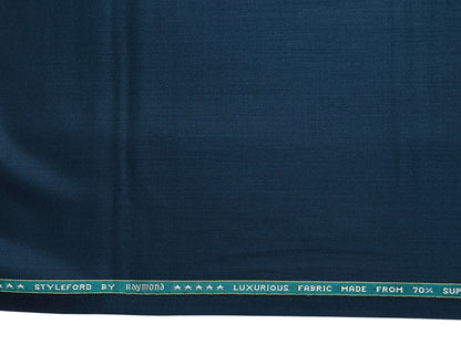 Raymond Styleford 70% Wool Super 130s Suiting Fabric (French Blue, Plain Weave)