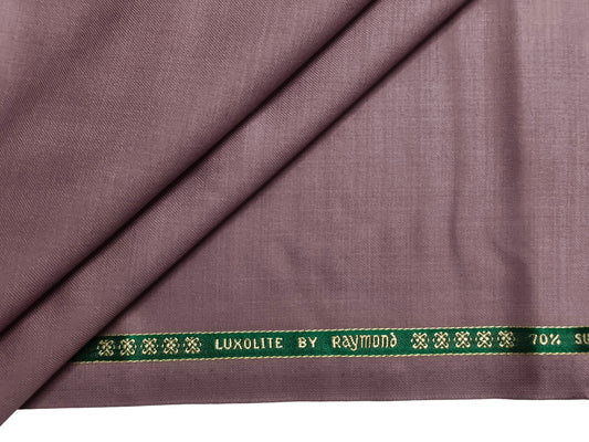 Raymond Luxolite 70% Wool Super 120s Suiting Fabric (Pastel Pink, Plain Weave)