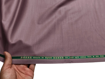Raymond Luxolite 70% Wool Super 120s Suiting Fabric (Pastel Pink, Plain Weave)