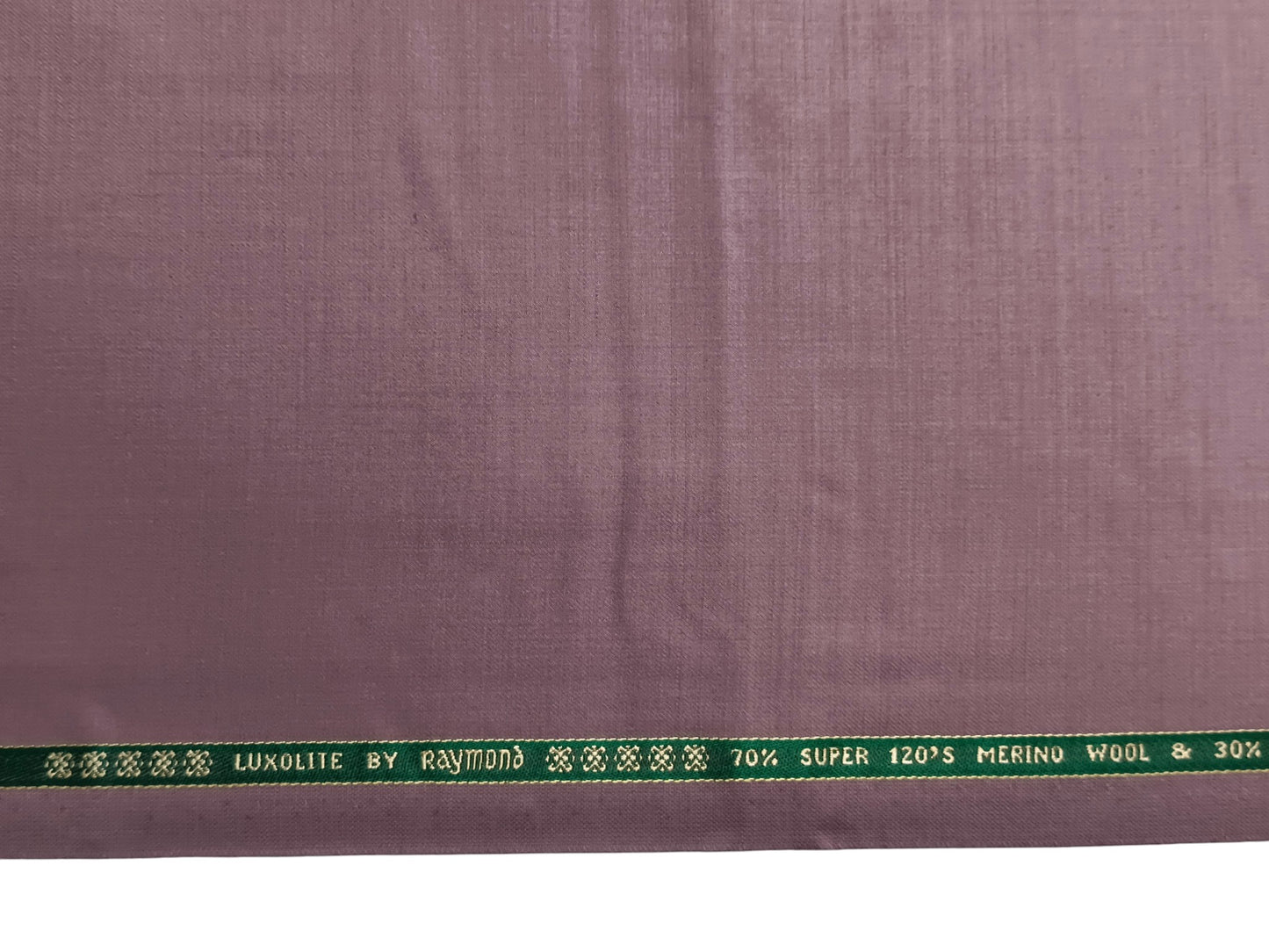 Raymond Luxolite 70% Wool Super 120s Suiting Fabric (Pastel Pink, Plain Weave)