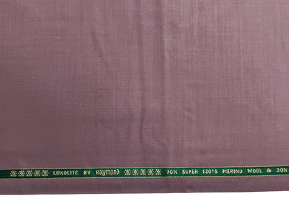 Raymond Luxolite 70% Wool Super 120s Suiting Fabric (Pastel Pink, Plain Weave)
