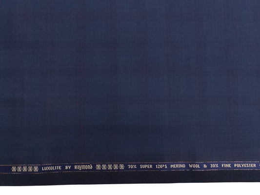 Raymond Luxolite 70% Wool Super 120s Suiting Fabric (Blue, Checkered)