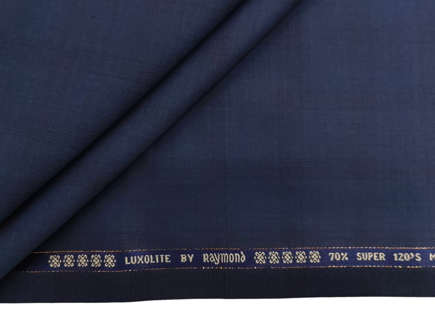 Raymond Luxolite 70% Wool Super 120s Suiting Fabric (Blue, Checkered)