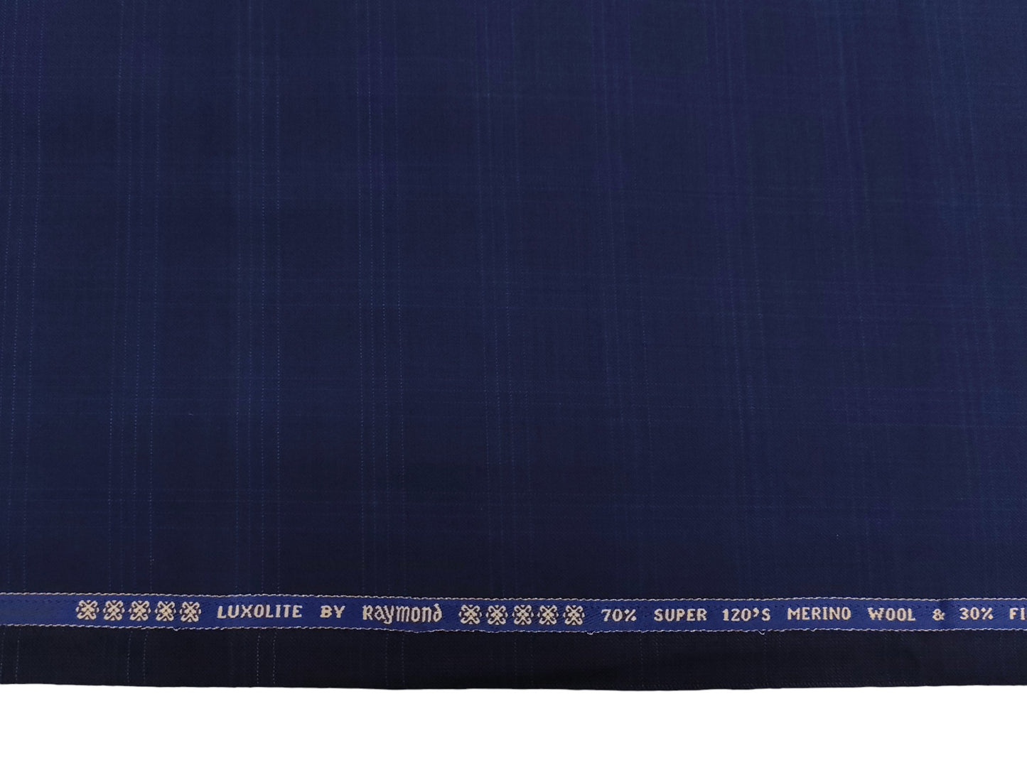 Raymond Luxolite 70% Wool Super 120s Suiting Fabric (Classic Blue, Checks)