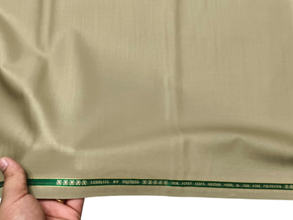 Raymond Luxolite 70% Wool Super 120s Suiting Fabric (Beige , Plain Weave)