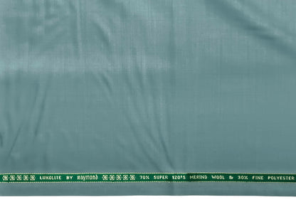 Raymond Luxolite 70% Wool Super 120s Suiting Fabric (Ice Blue, Plain Weave)