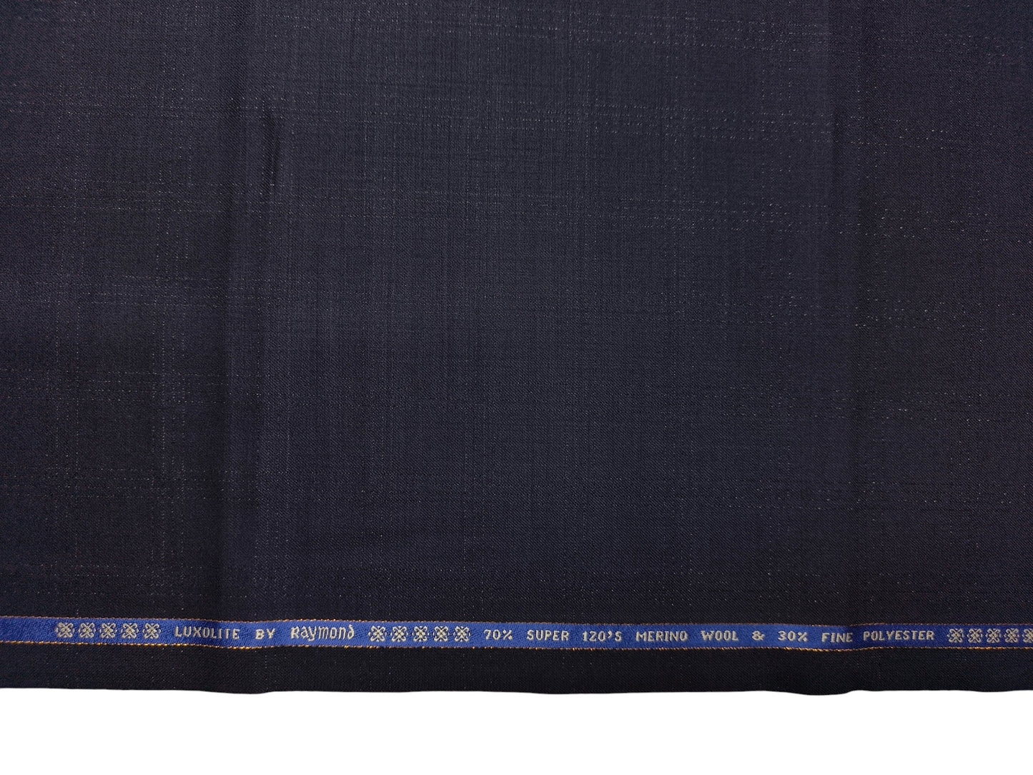 Raymond Luxolite 70% Wool Super 120s Suiting Fabric (Dark Navy Blue, Vibrant Checks)