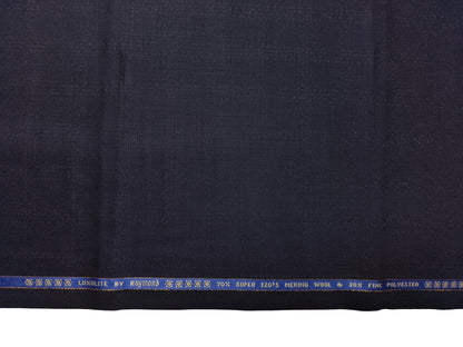 Raymond Luxolite 70% Wool Super 120s Suiting Fabric (Dark Navy Blue, Vibrant Checks)