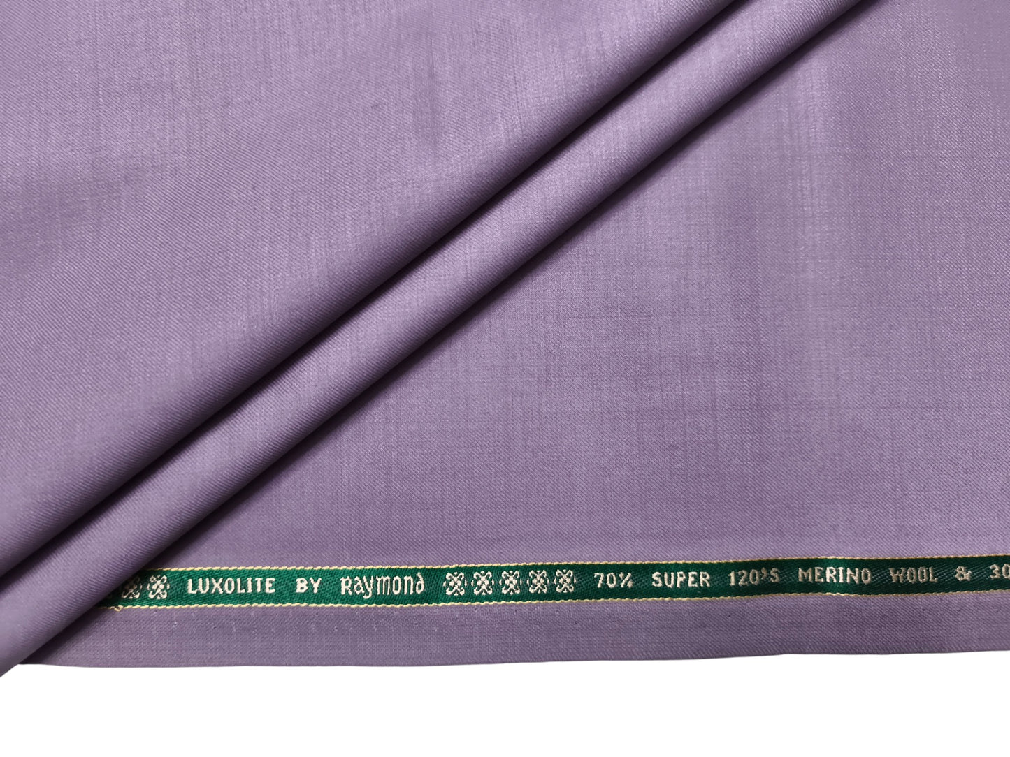Raymond Luxolite 70% Wool Super 120s Suiting Fabric (Soft Lavender, Plain Weave)