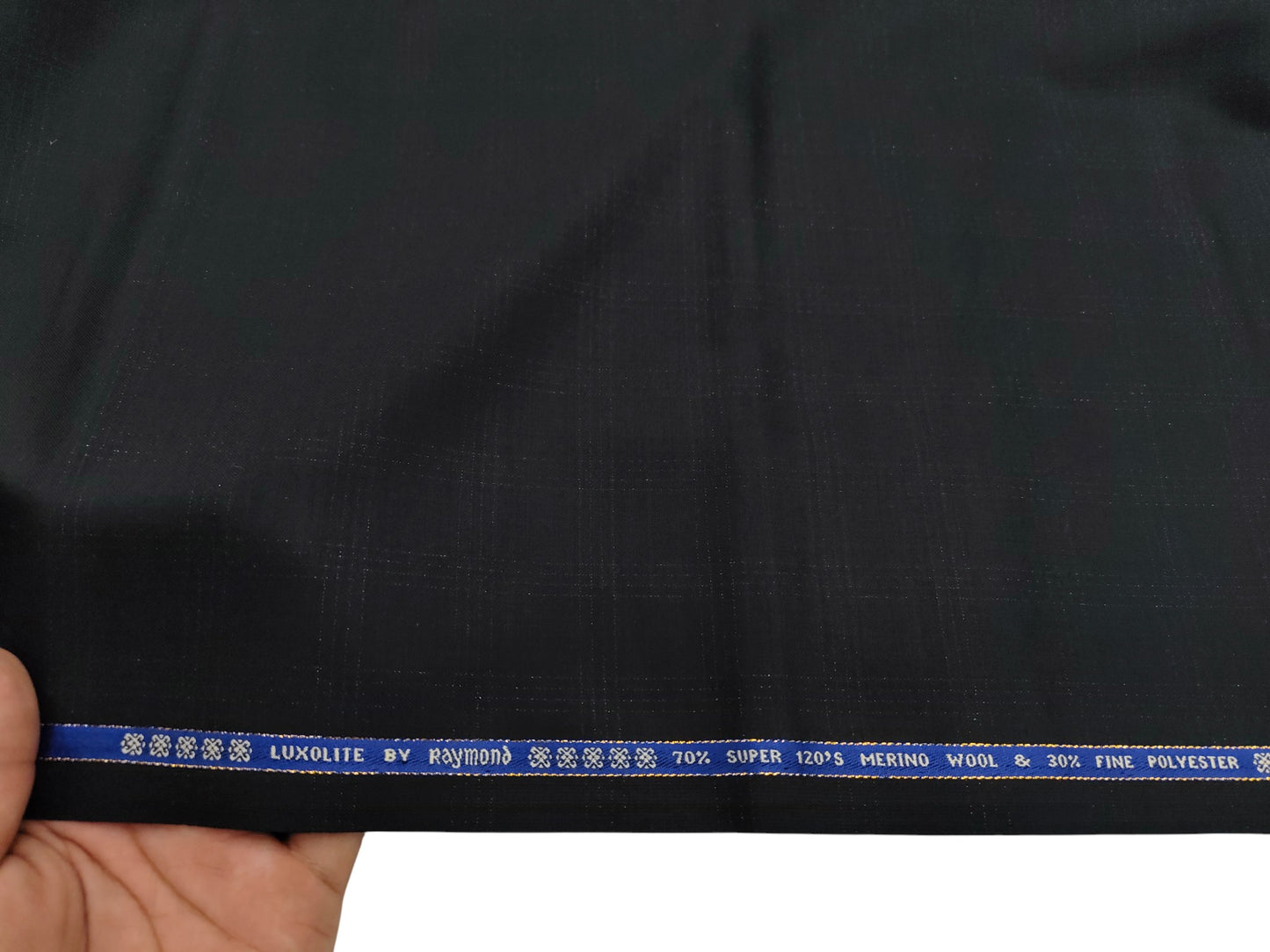Raymond Luxolite 70% Wool Super 120s Suiting Fabric (Black, Vibrant Checks)