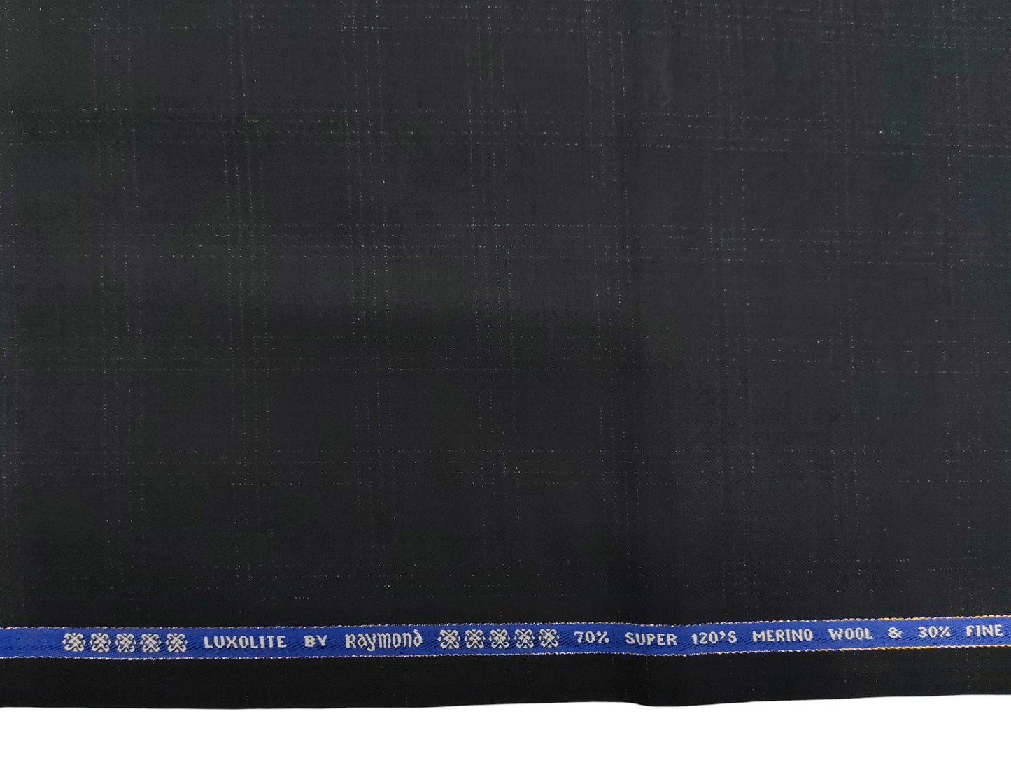 Raymond Luxolite 70% Wool Super 120s Suiting Fabric (Black, Vibrant Checks)