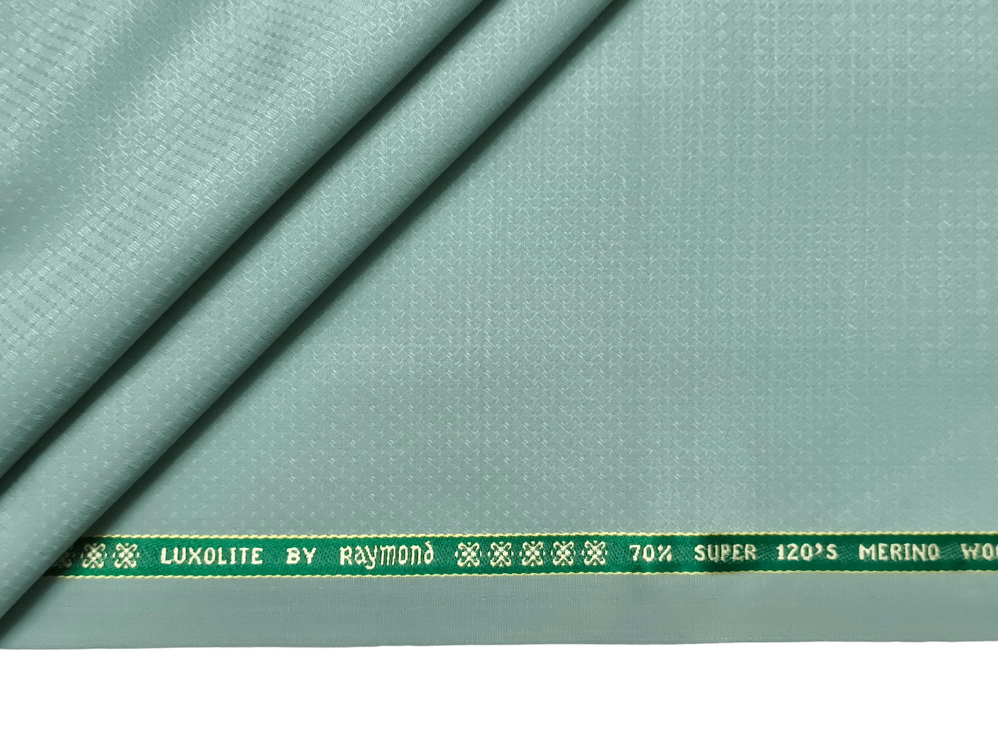 Raymond Luxolite 70% Wool Super 120s Suiting Fabric (Pista Green, Patterned)