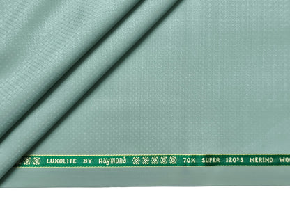 Raymond Luxolite 70% Wool Super 120s Suiting Fabric (Pista Green, Patterned)