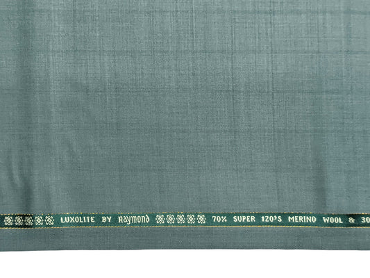 Raymond Luxolite 70% Wool Super 120s Suiting Fabric (Pastel Green, Self Patterned)