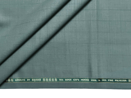 Raymond Luxolite 70% Wool Super 120s Suiting Fabric (Pastel Green, Self Patterned)