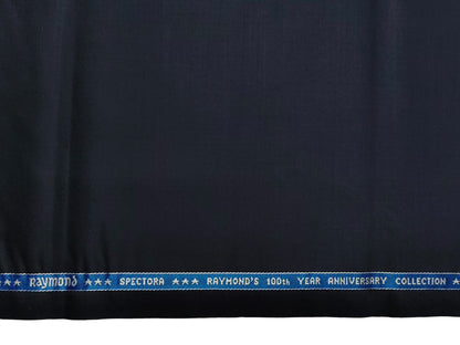 Raymond Spectora Super 140s Merino Wool Blend - 100th Year Anniversary Collection Suiting Fabric (Navy Blue, Plain Weave)