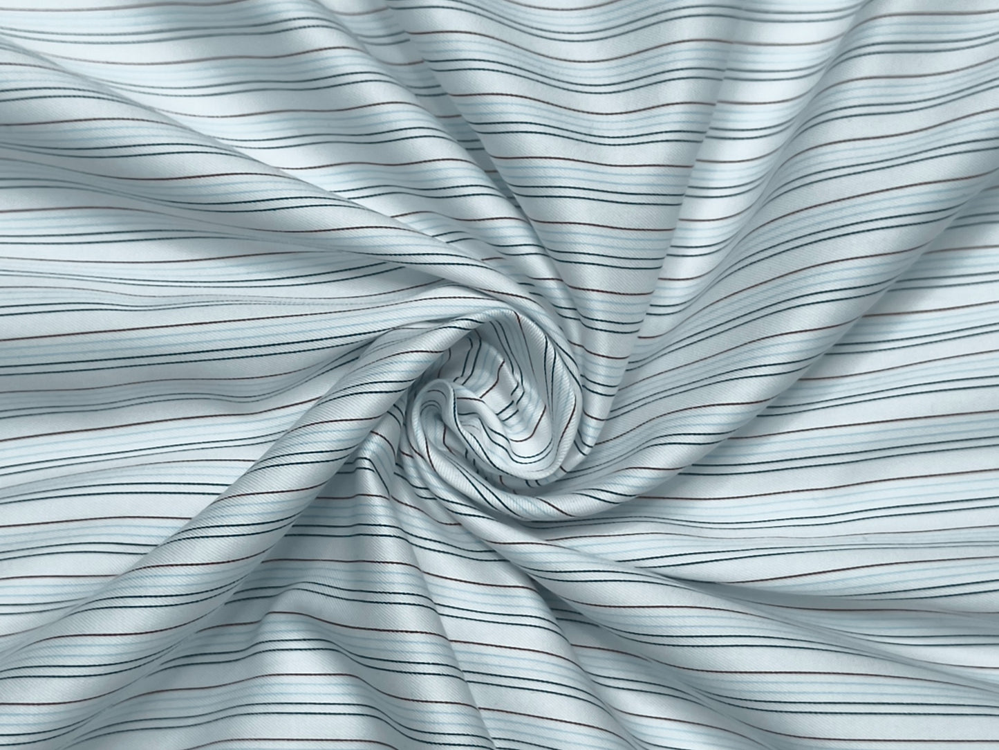 Vercelli Italy 2/120s 100% Finest Supima Cotton Shirting Fabric (White And Blue, Multistripes)