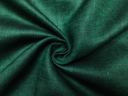 Linen Club 100% Pure European Linen Suiting Suiting Fabric (Dark Green, Plain )