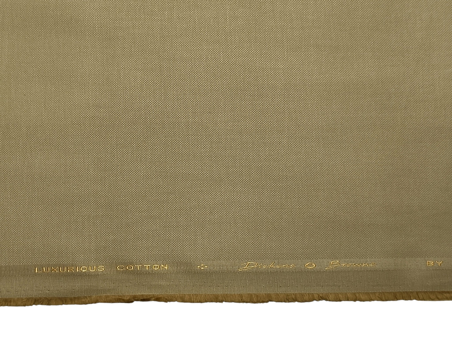 Dickens And Browne 100% Cotton Stretched Textured Suiting Fabric (Golden Beige Textured)
