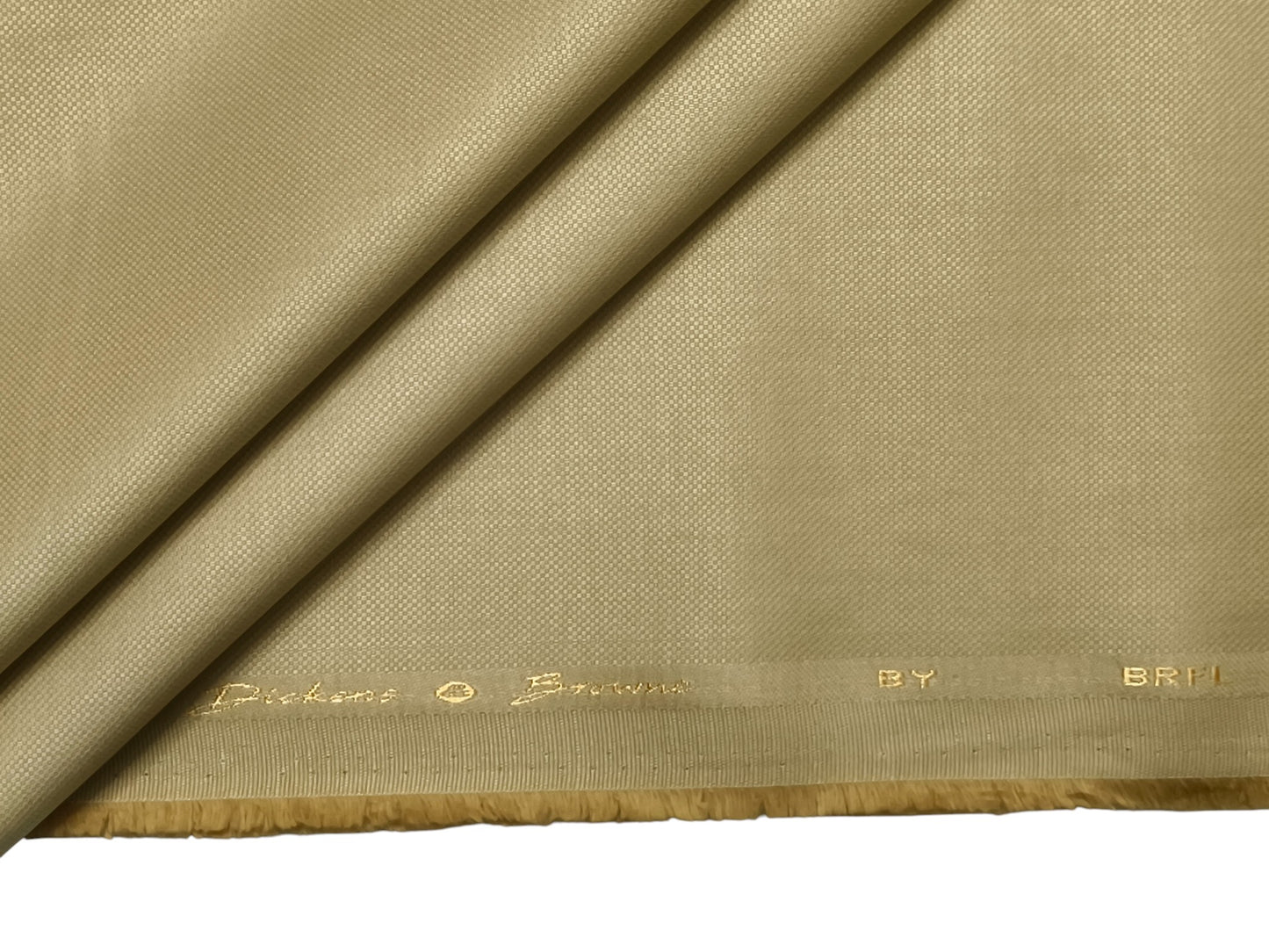 Dickens And Browne 100% Cotton Stretched Textured Suiting Fabric (Golden Beige Textured)