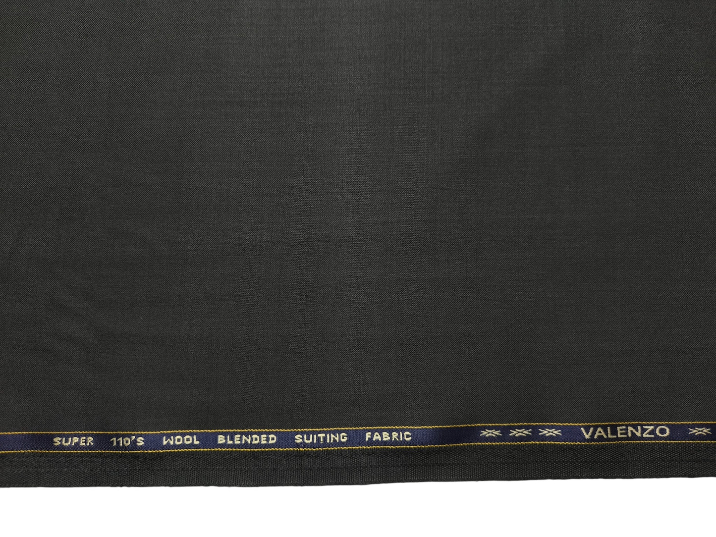 Valenzo Italy Super 110s Wool Blended Suiting Fabric (Dark Stone Grey, Plain)