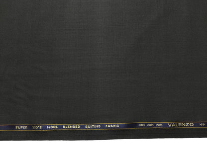 Valenzo Italy Super 110s Wool Blended Suiting Fabric (Dark Stone Grey, Plain)