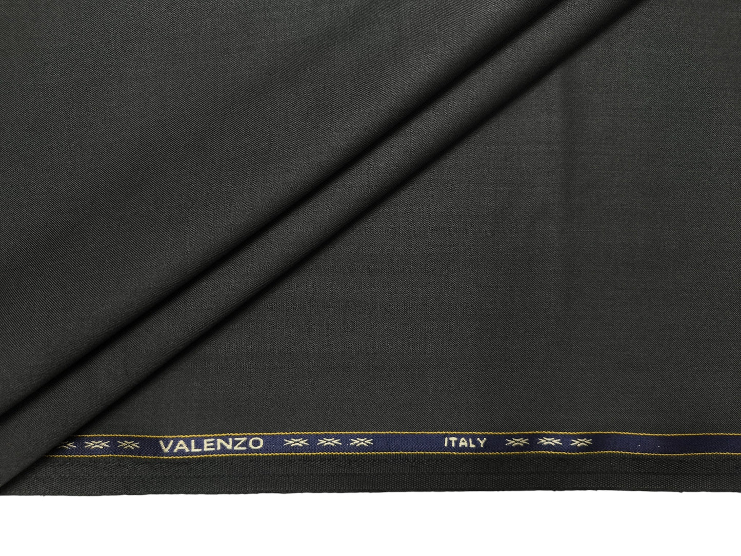 Valenzo Italy Super 110s Wool Blended Suiting Fabric (Dark Stone Grey, Plain)