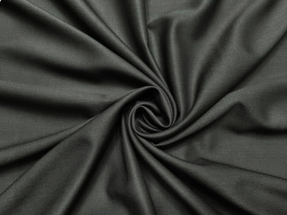 Valenzo Italy Super 110s Wool Blended Suiting Fabric (Dark Stone Grey, Plain)