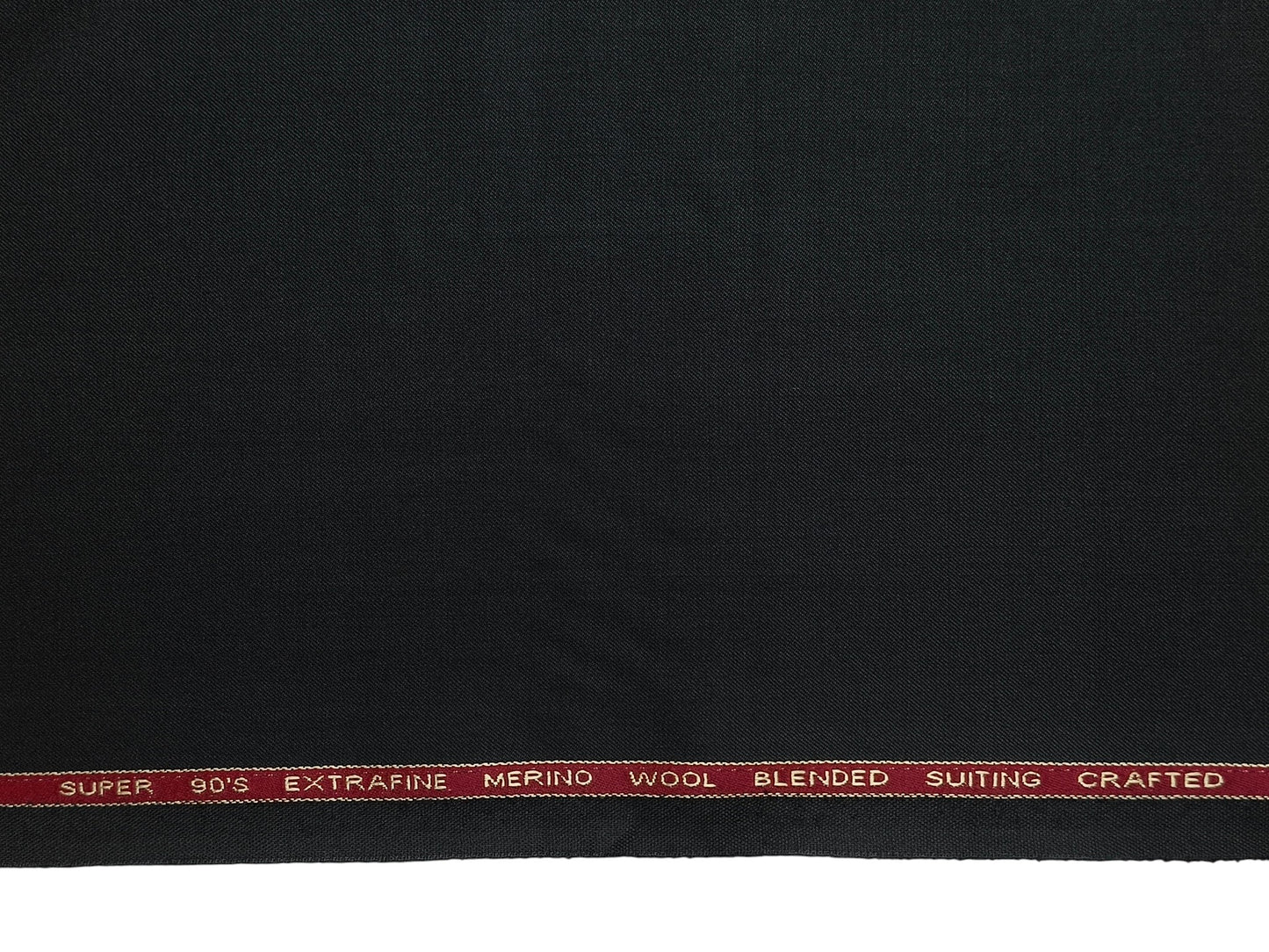 Adlantino Super 90s Extrafine Merino Wool Blended Suiting Fabric (Dark Grey, Plain)