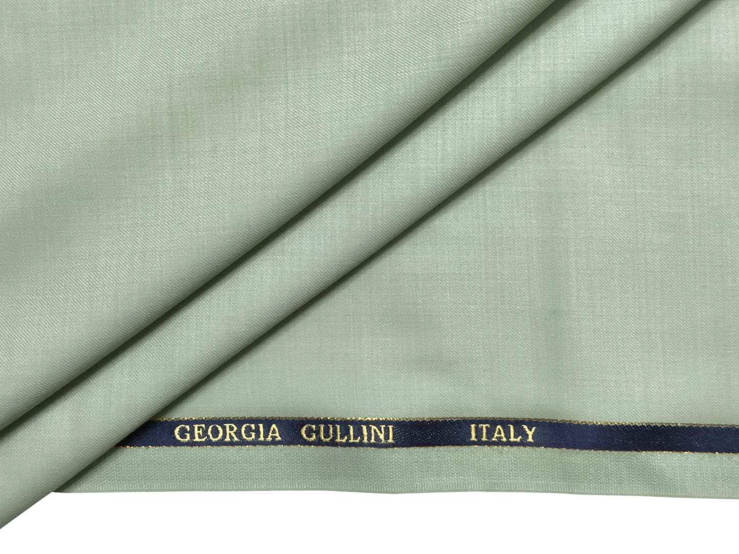 Georgia Gullini Extrafine Super 120s Wool Blended Suiting Fabric (Pista Green, Plain)