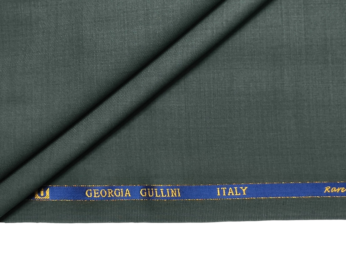 Georgia Gullini Extrafine Super 120s Wool Blended Suiting Fabric (Sage Green, Plain)