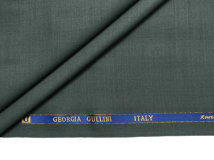 Georgia Gullini Extrafine Super 120s Wool Blended Suiting Fabric (Sage Green, Plain)
