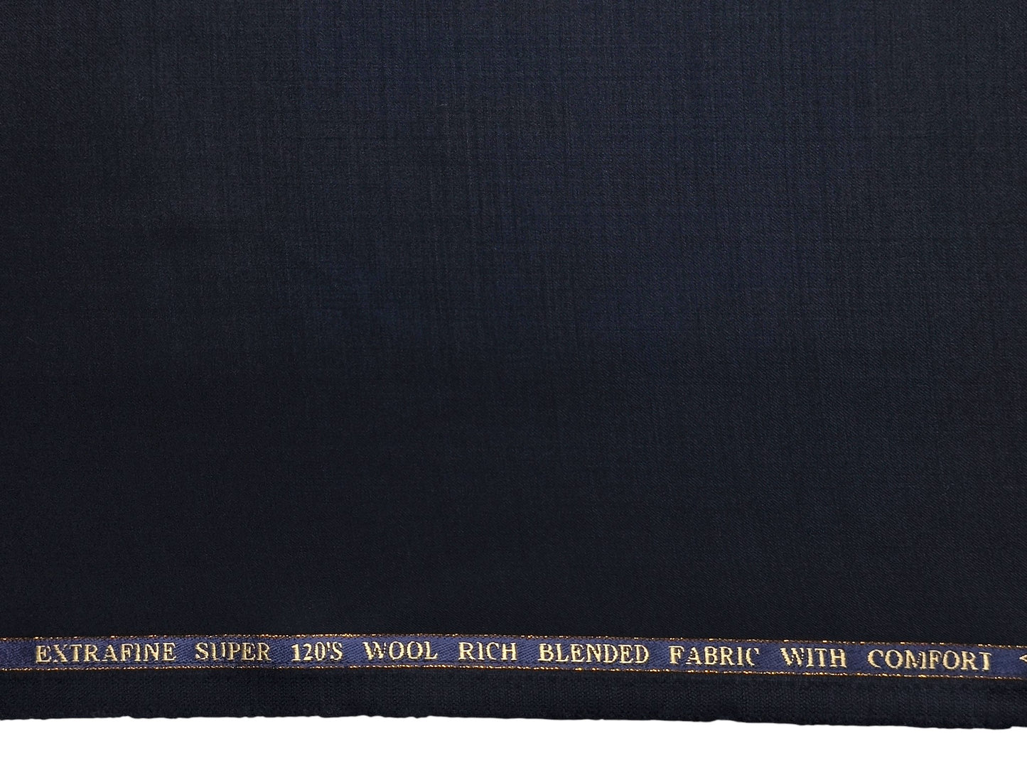 Georgia Gullini Extrafine Super 120s Wool Blended Suiting Fabric (Deep Navy Blue, Plain)