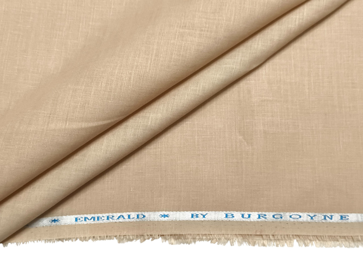 Burgoyne Emerald The Original Irish Heritage Linen Shirting Fabric (Sandy Beige, Plain)