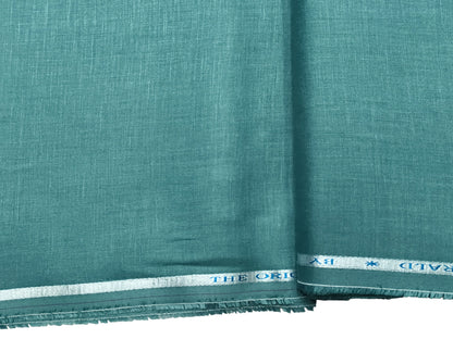 Burgoyne Emerald The Original Irish Heritage Linen Shirting Fabric (Ocean Mist, Plain)
