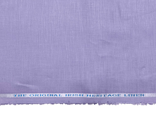 Burgoyne Emerald The Original Irish Heritage Linen Shirting Fabric (Misty Purple, Plain)