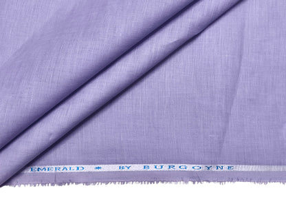 Burgoyne Emerald The Original Irish Heritage Linen Shirting Fabric (Misty Purple, Plain)