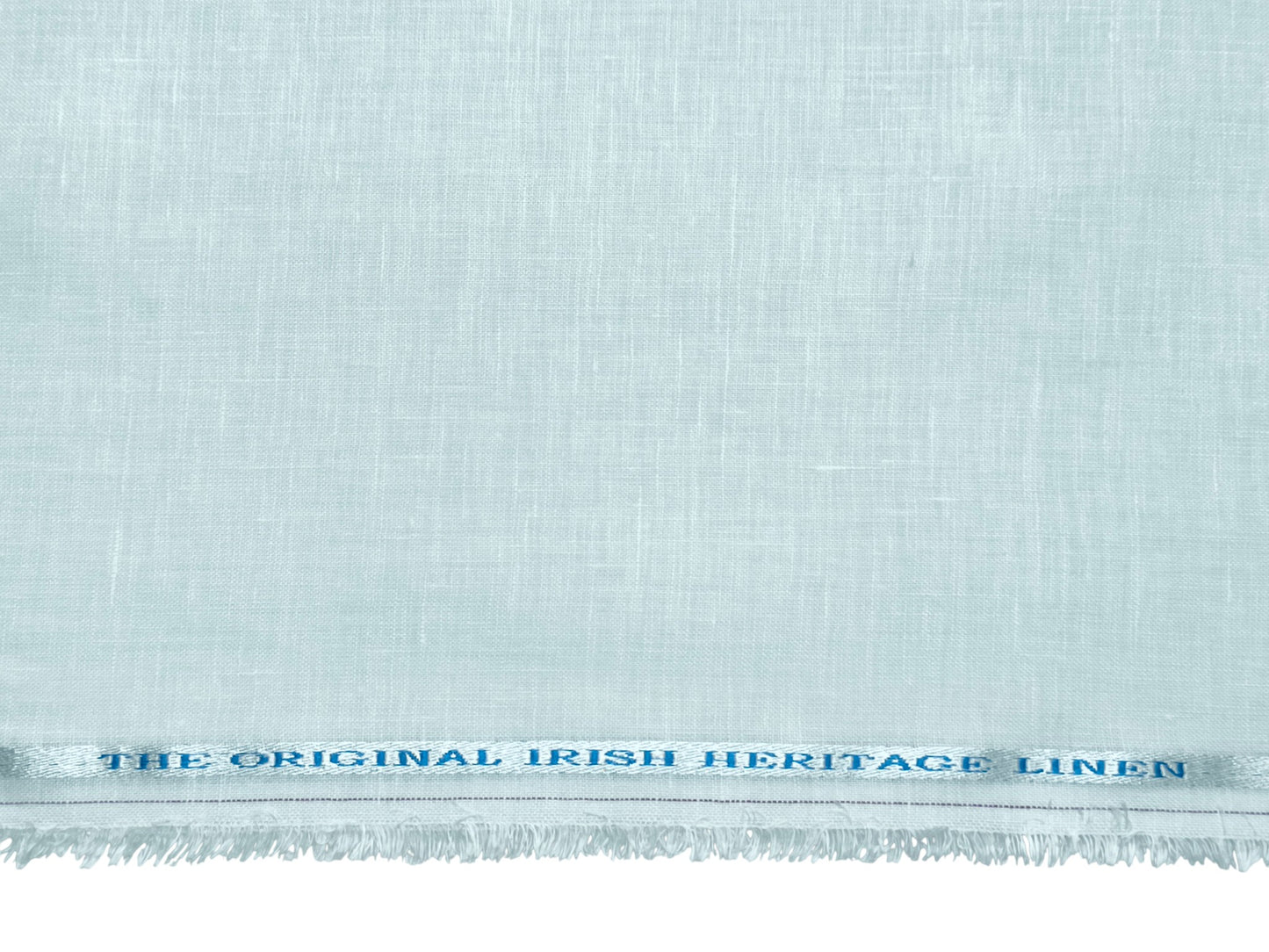 Burgoyne Emerald The Original Irish Heritage Linen Shirting Fabric (White Plain)