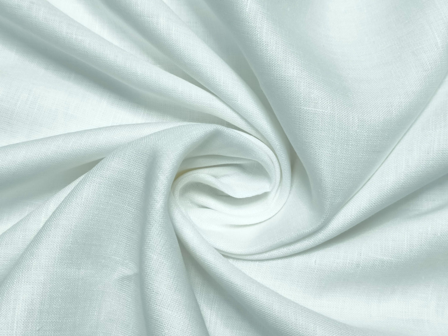 Burgoyne Emerald The Original Irish Heritage Linen Shirting Fabric (White Plain)