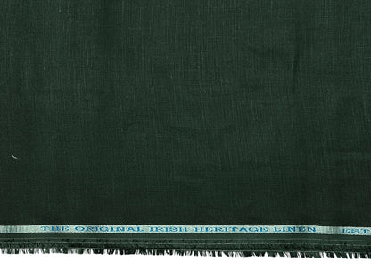 Burgoyne Emerald The Original Irish Heritage Linen Shirting Fabric (Bottle Green, Plain)