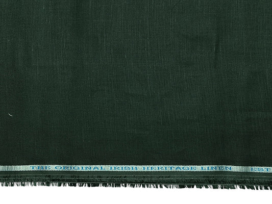 Burgoyne Emerald The Original Irish Heritage Linen Shirting Fabric (Bottle Green, Plain)