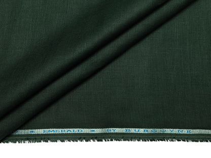Burgoyne Emerald The Original Irish Heritage Linen Shirting Fabric (Bottle Green, Plain)