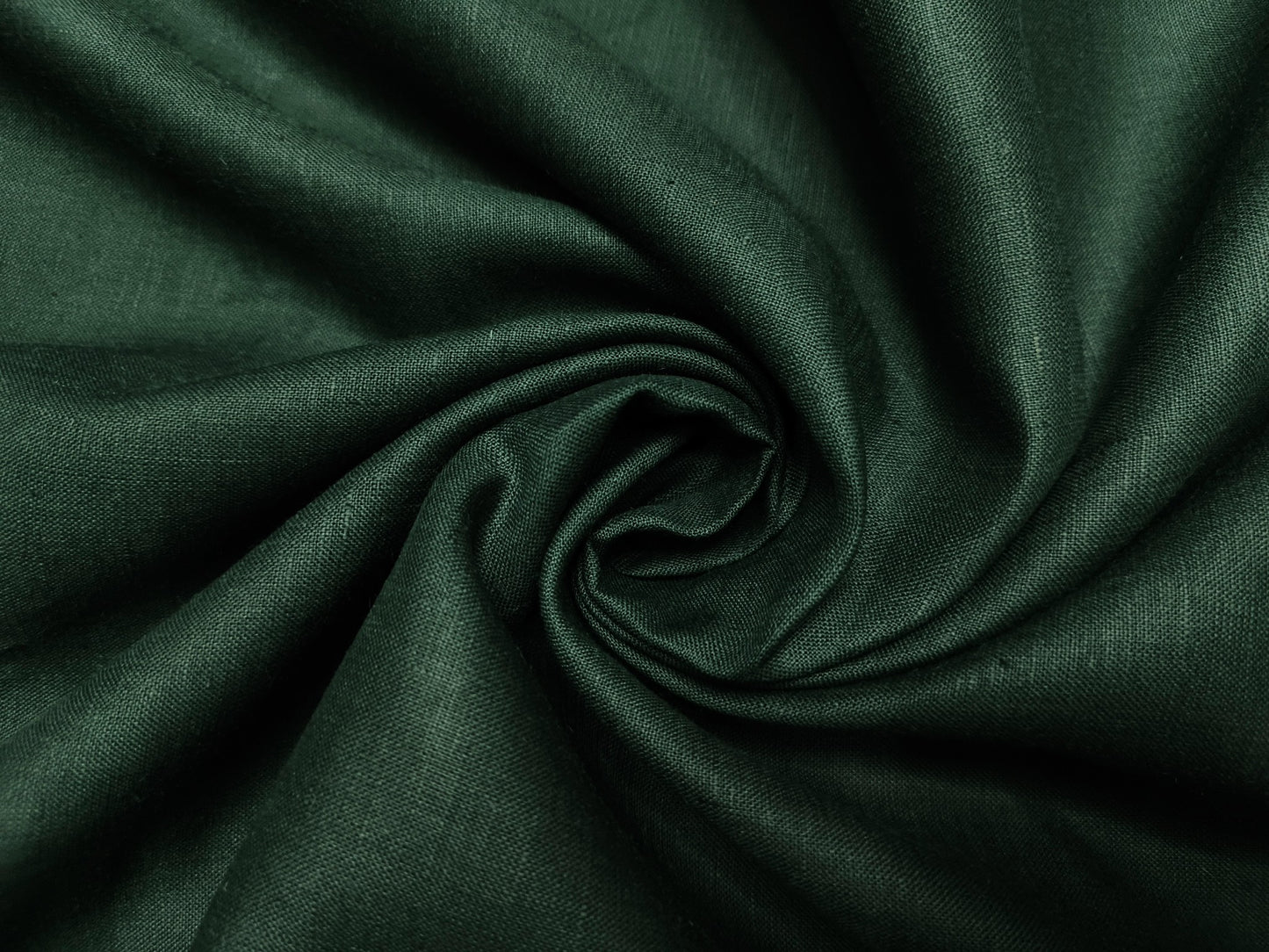 Burgoyne Emerald The Original Irish Heritage Linen Shirting Fabric (Bottle Green, Plain)
