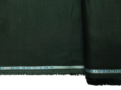 Burgoyne Emerald The Original Irish Heritage Linen Shirting Fabric (Bottle Green, Plain)